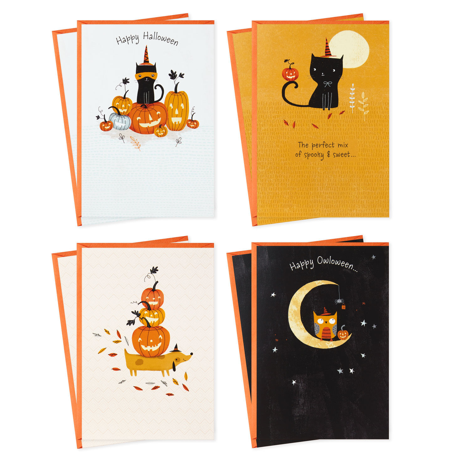1470x1470 Cute Halloween Icons Assorted Halloween Cards, Pack