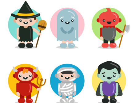 452x336 Cute Halloween Character Vector Icons Free Cute Halloween