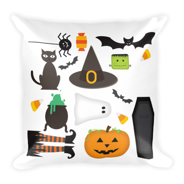 600x600 Happy Halloween Icon Square Pillow