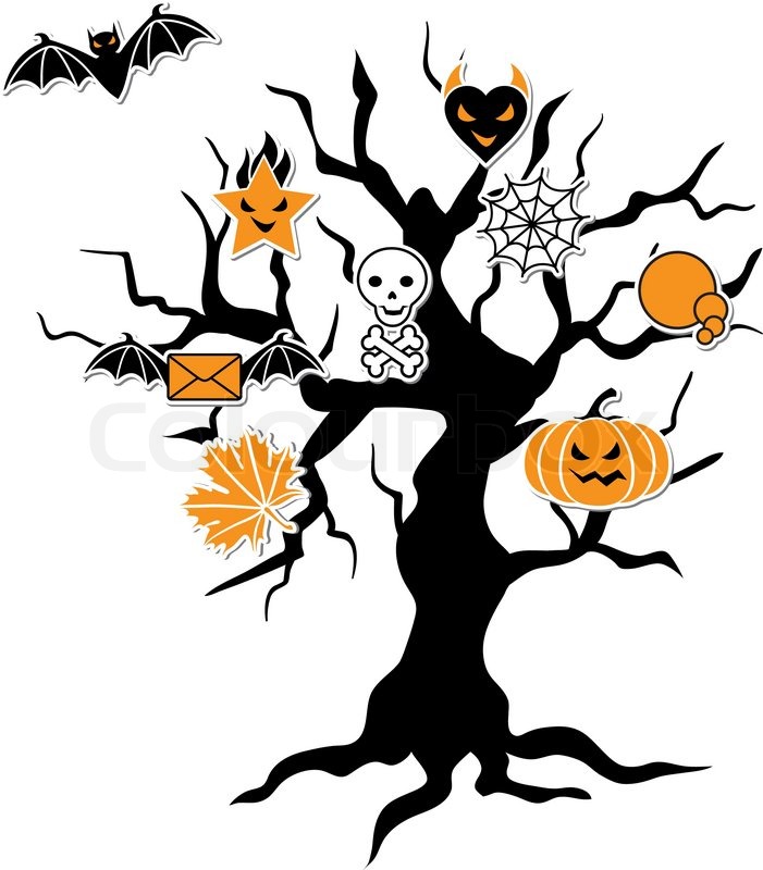 701x800 Set Of Cute Vector Halloween Icons In Stock Vector Colourbox