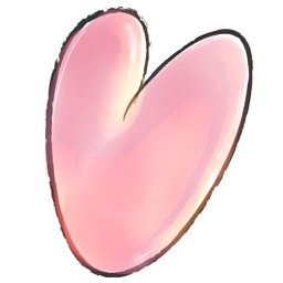 256x256 Cute Pink Heart Icon Png