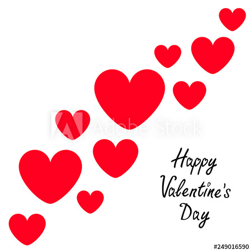 500x500 Happy Valentines Day Sign Symbol Red Heart Icon Set Moving Cute