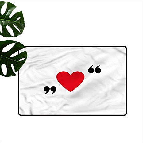 466x466 Homedd Pet Doormat, Love Cute Red Simple Heart Icon