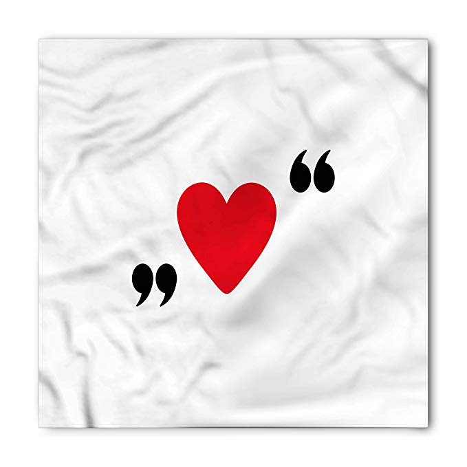 679x679 Ambesonne Love Bandana, Cute Red Simple Heart Icon