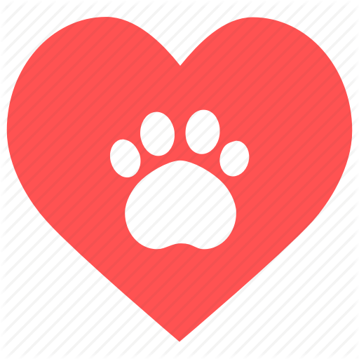 512x512 Animal, Care, Cute, Heart, Heart Paw, Paw, Pet Icon