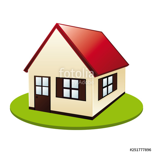 Litlle Cute House Real Estate Vector Icon Stock Image 500x500 Litlle Cute House Real Estate Vector Icon Stock Image