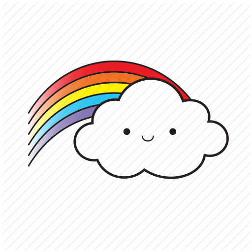 512x512 Cloud, Rainbow, Smile Icon