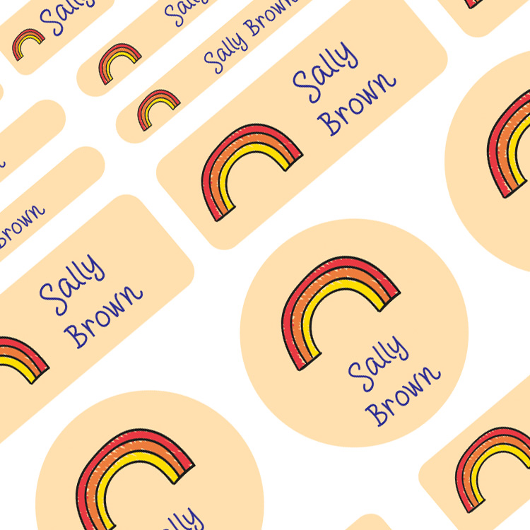 750x750 Designer's Collection Cute Icon Mix Premium Name Labels