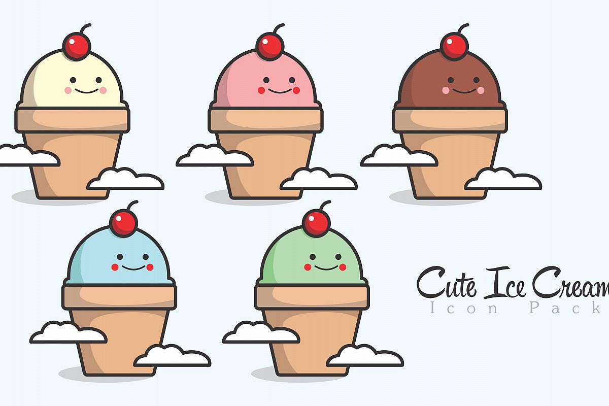 1200x800 Cute Ice Cream Icon Pack