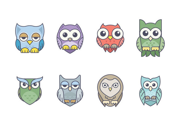 632x443 Cute Owl Icon Pack Free Vector Download Cannypic