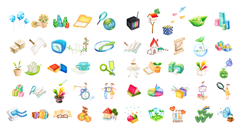800x433 Cute Icon Vector Pack