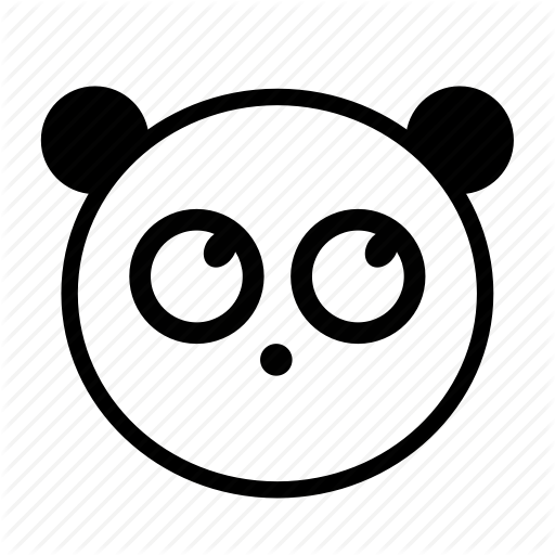 512x512 Animal, Black And White, Cute, Emoji, Panda Icon
