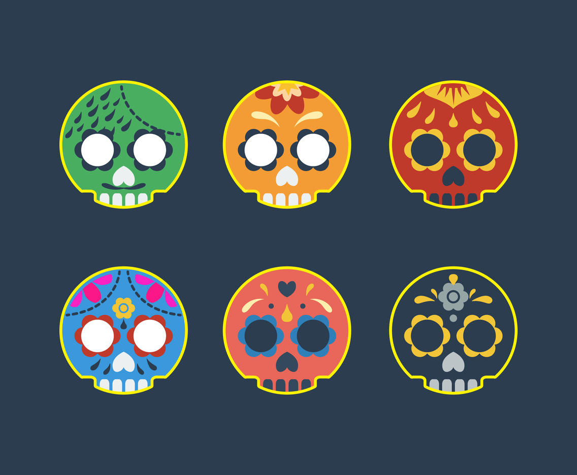 1136x936 Mexican Sugar Skull Cute Icon Vector Vector Art Graphics