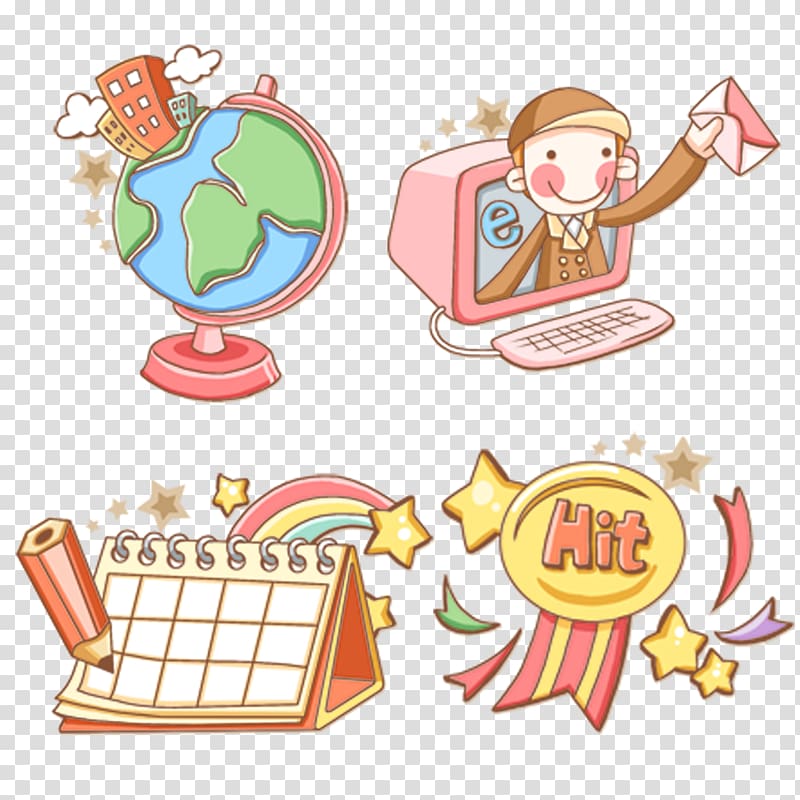 800x800 Cartoon Cartoon Learning Life Cute Icon Material Transparent