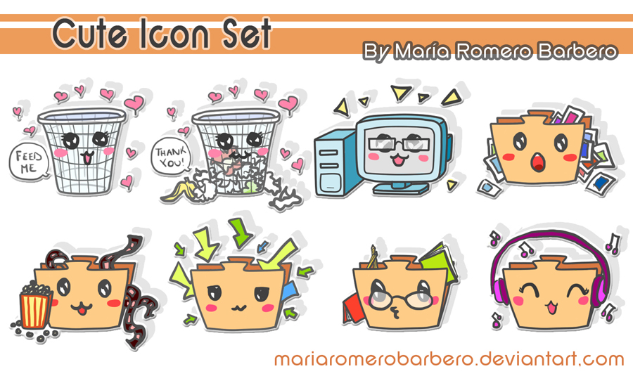 900x535 Cute Icon Set