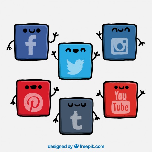626x626 Cute Social Network Icons Vector Free Download