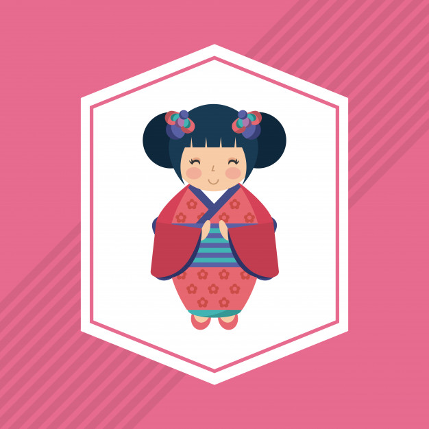 626x626 Cute Japanese Girl Icon Vector Premium Download