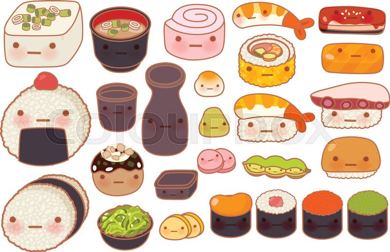 800x516 Collection Of Lovely Baby Japanese Stock Vector Colourbox