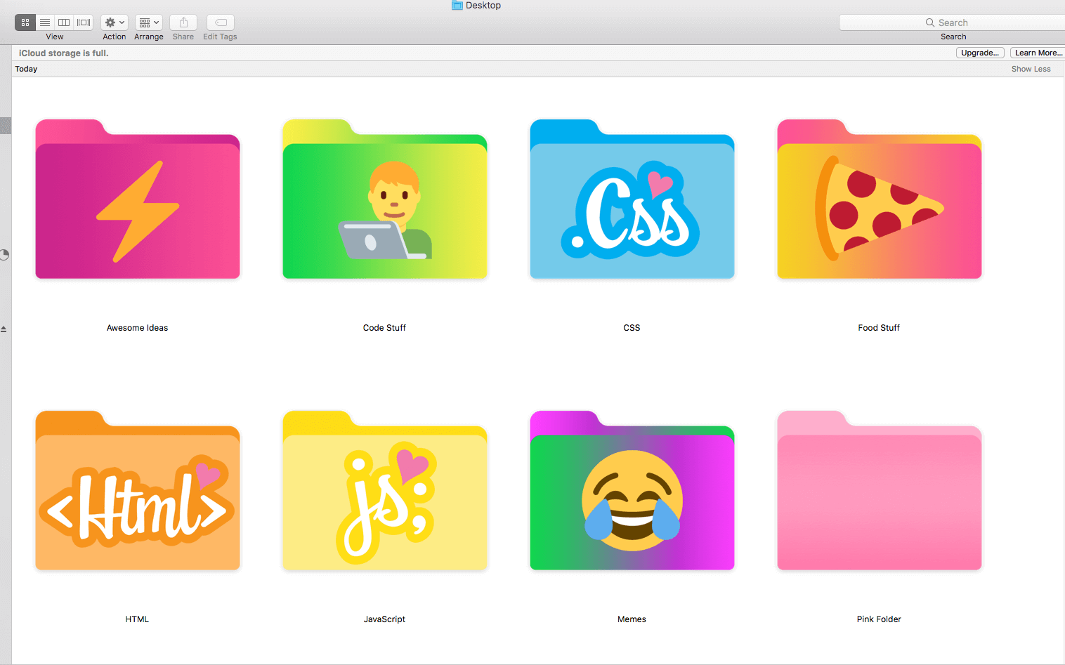 colored folder icons for mac