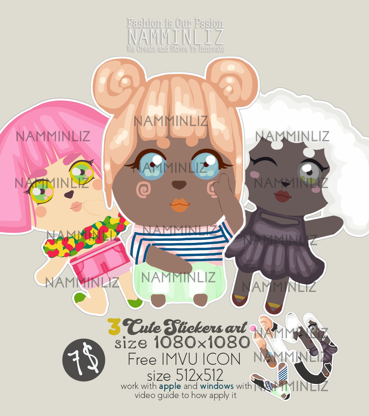 1500x1690 Sticker Cute Arts + Free Imvu Icon Work With Mac