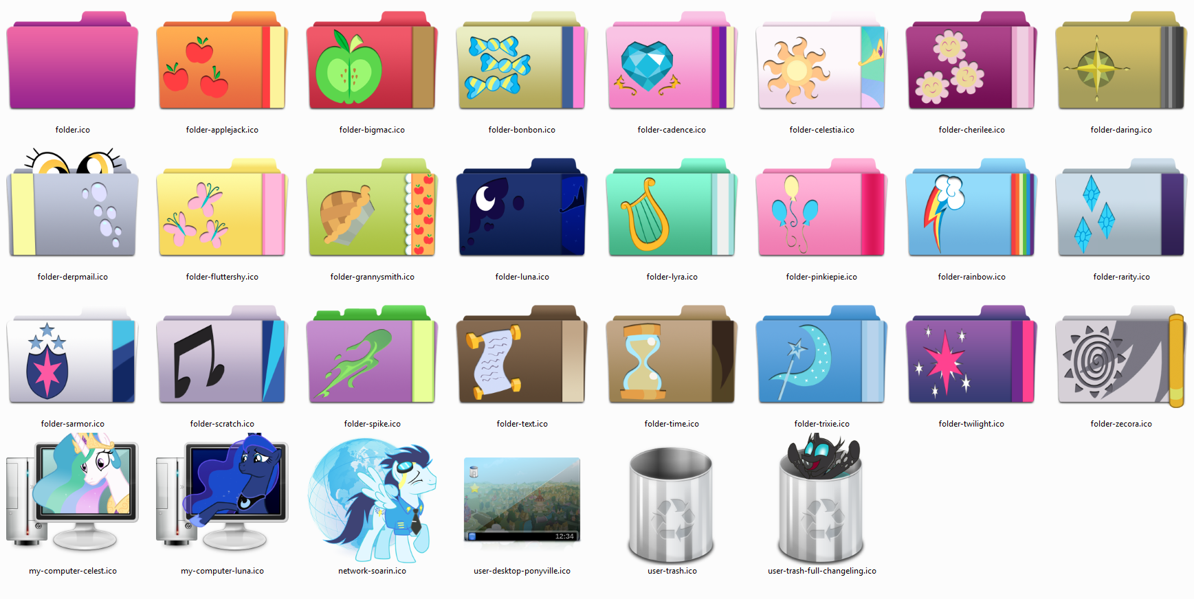 1737x872 Pony Places Icons For Windows, Mac, Linux