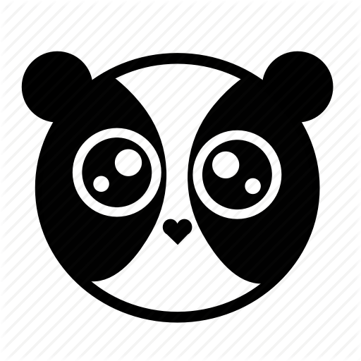 512x512 Animal, Black And White, Cute, Emoji, Panda Icon