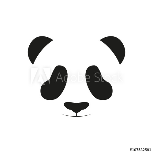 500x500 Baby Panda Face Logo Template Baby Panda Face Icon Baby Panda