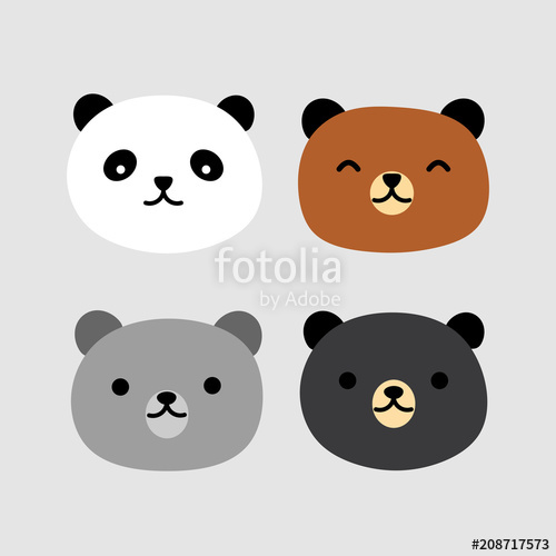 500x500 Cute Panda Bear Face Vector Icon Stock Image And Royalty Free