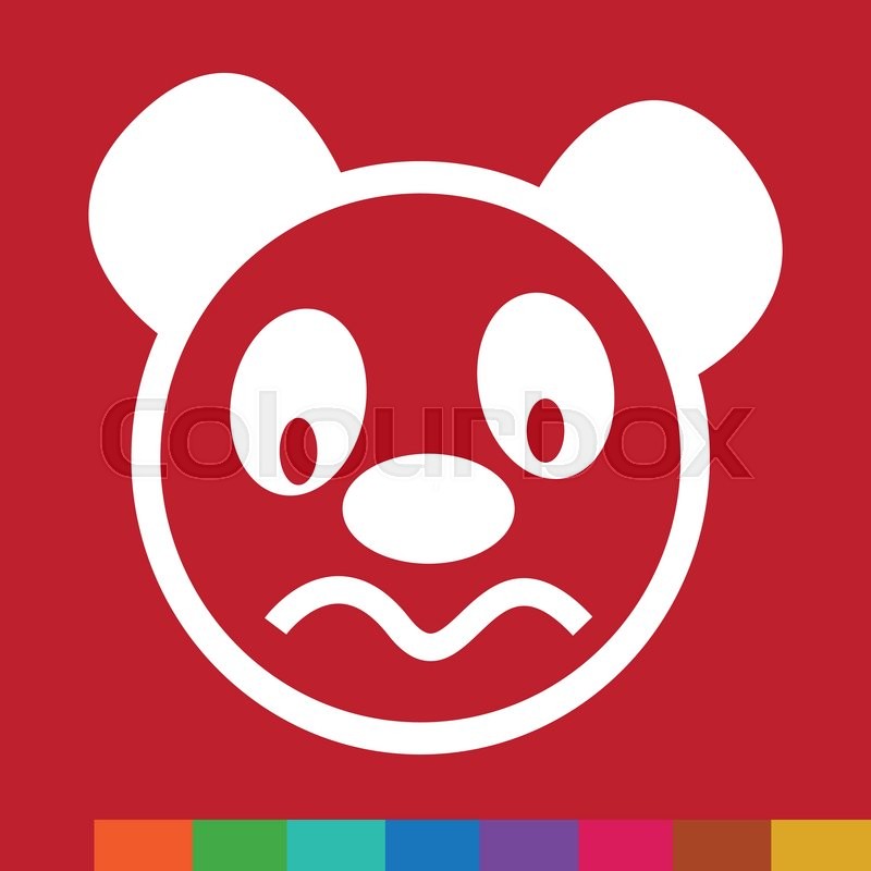 800x800 Cute Panda Emotion Icon Illustration Stock Vector Colourbox