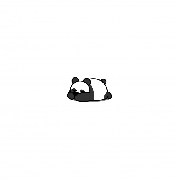 626x626 Cute Panda Sleeping Icon Vector Premium Download