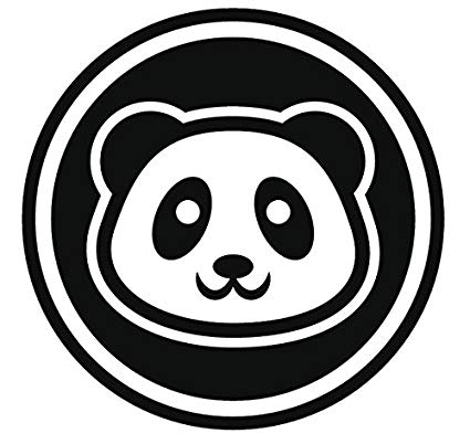 425x402 Cute Panda Bear Face Con Vinyl Decal Sticker