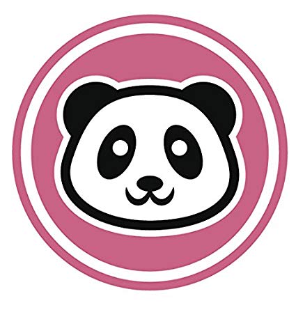425x445 Cute Panda Bear Face Con Vinyl Decal Sticker