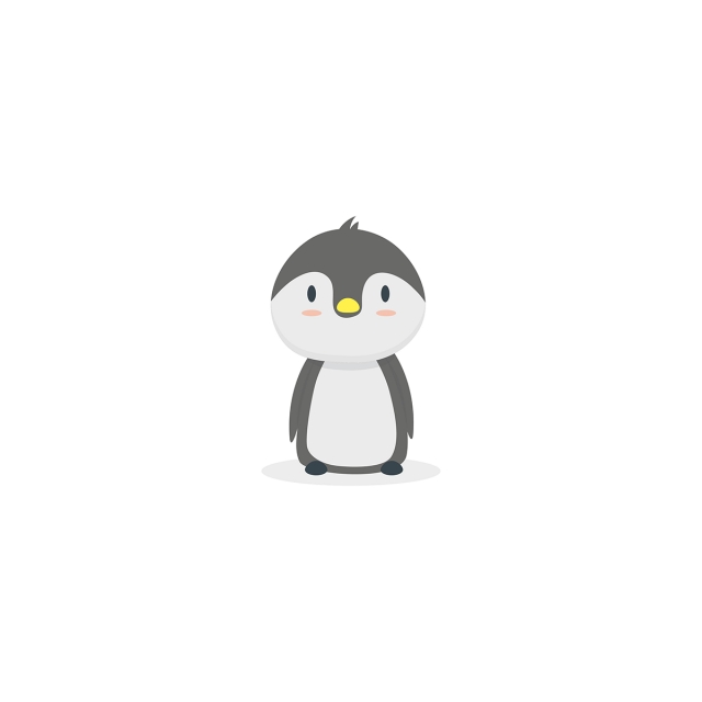 640x640 Cute Baby Pengun, Penguin, Cute, Illustration Png And Vector