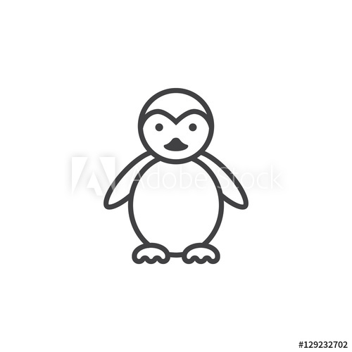 500x500 Cute Pengun On The White Background New Year Set Of Icons