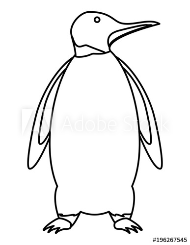 387x500 Cute Pengun Over White Background, Vector Illustration