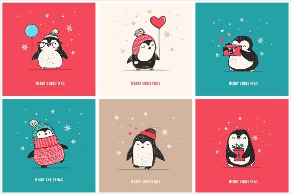 580x386 Cute Penguns, Christmas Cards