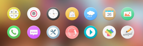 600x194 Cute Colored Phone Icon Free Download