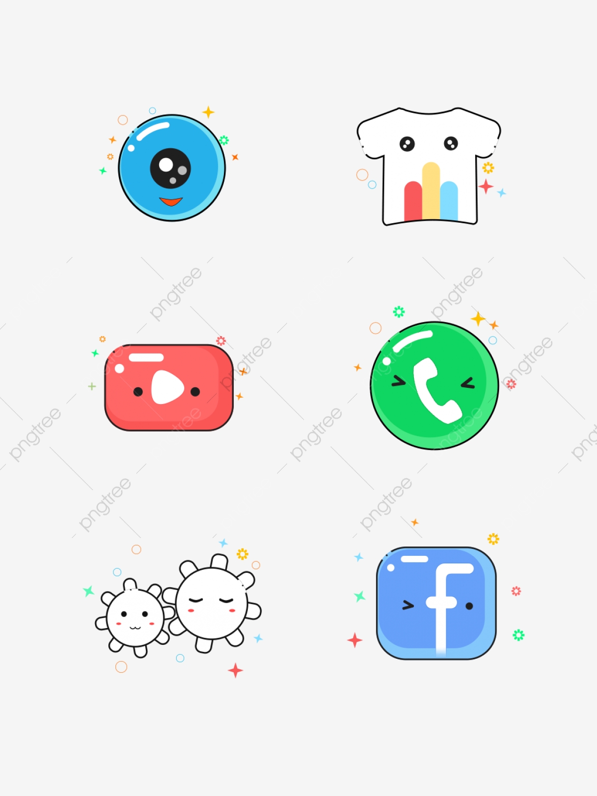 1200x1601 Mbe Style Cute Card Ventilation Mobile Phone Icon Element Set