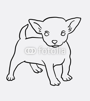 355x400 Cute Puppy Standing Sketch Good Use For Symbol, Logo, Web Icon