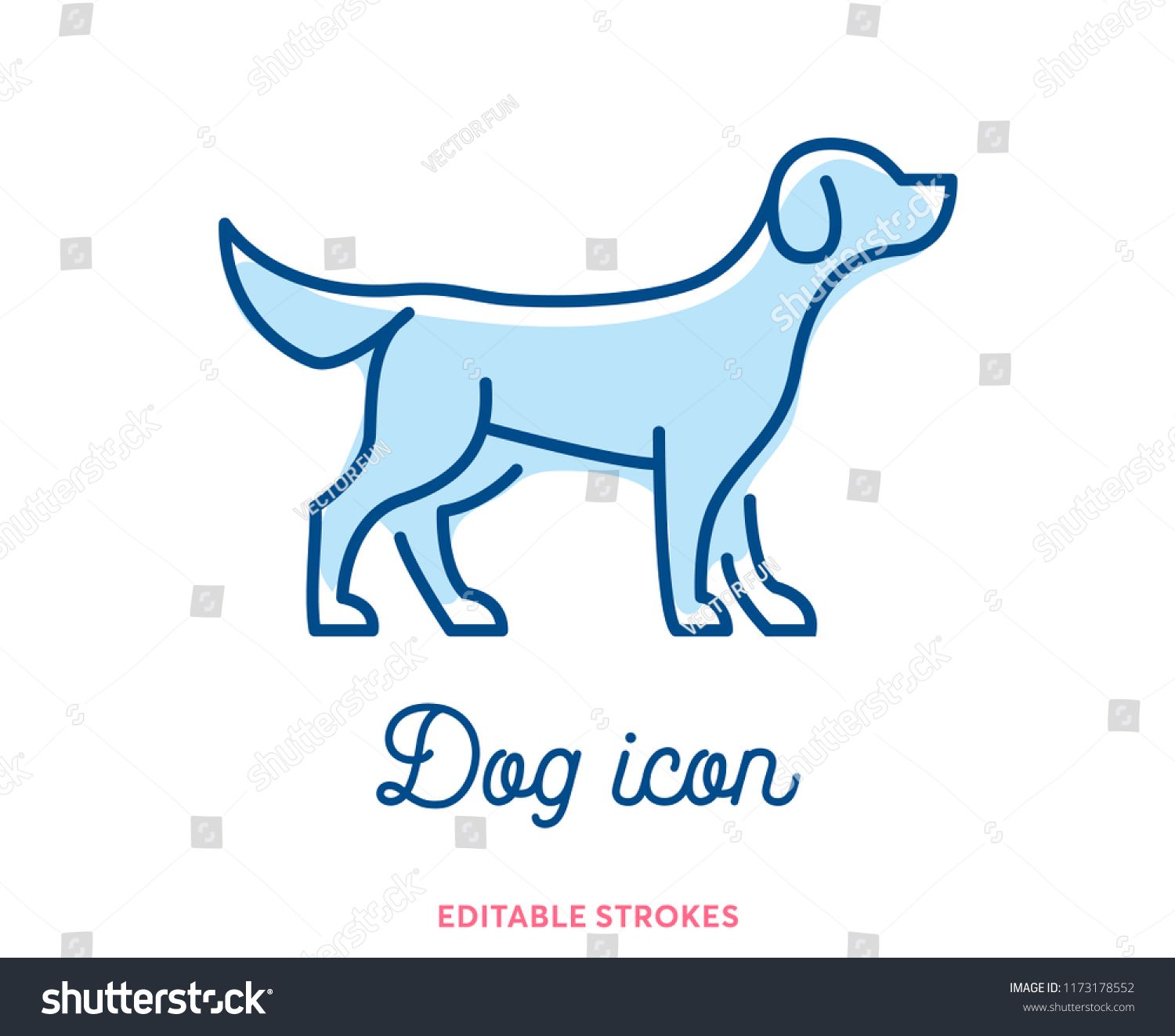 1500x1323 Dog Outline Icon Isolated On White Background Minimal Animal Icon