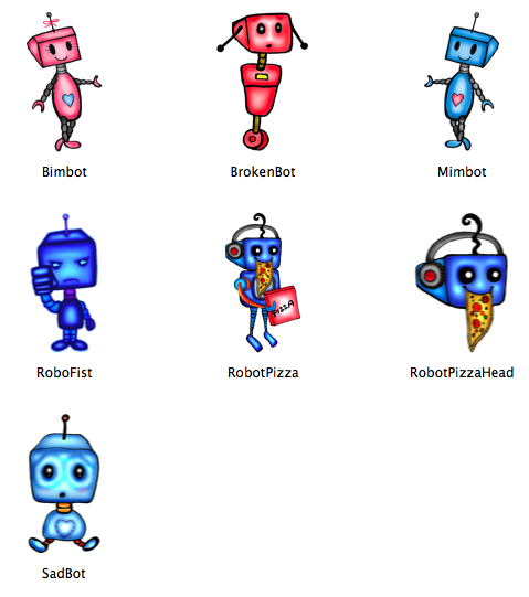 479x541 Cute Robot Icons