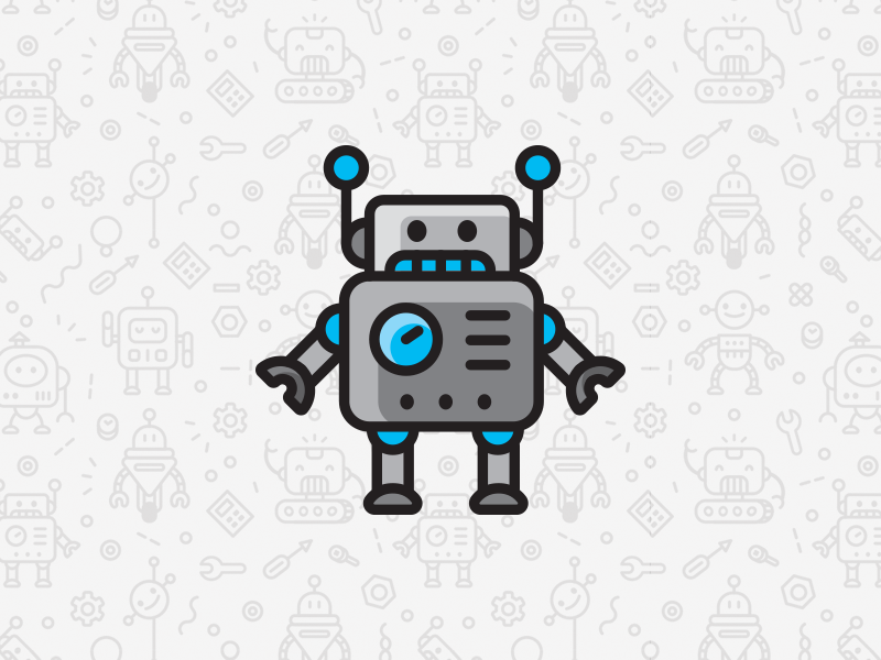 800x600 Cute Robot Mascot