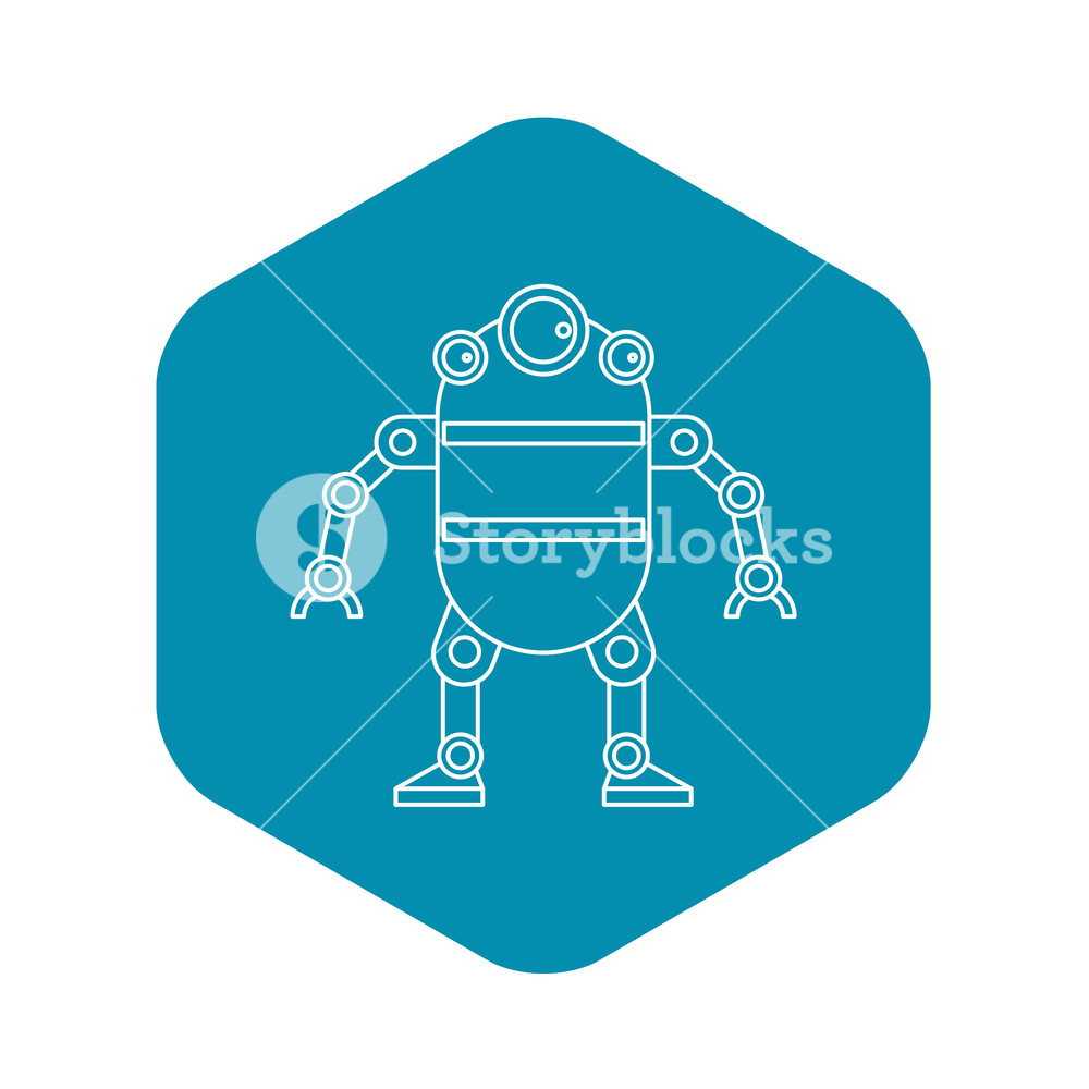 1000x1000 Cute Robot Icon Outline Illustration Of Cute Robot Vector Icon