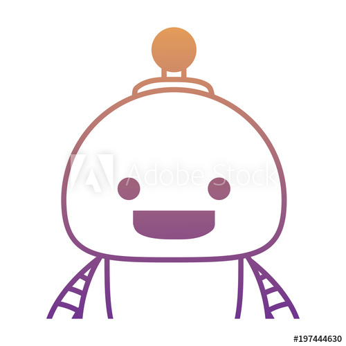 500x500 Cartoon Cute Robot Icon Over White Background, Colorful Design