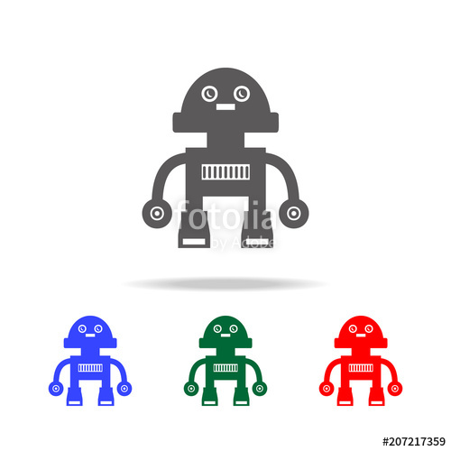 500x500 Cute Robot Icons Elements Of Robots In Multi Colored Icons