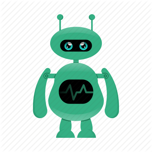 512x512 Android, Cute Robot, Cyborg, Robot Character Icon