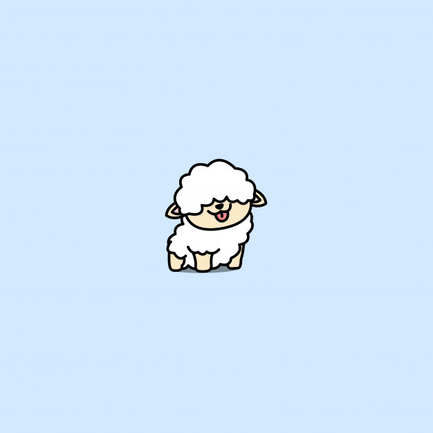 626x626 Cute Baby Sheep Cartoon Icon Vector Premium Download