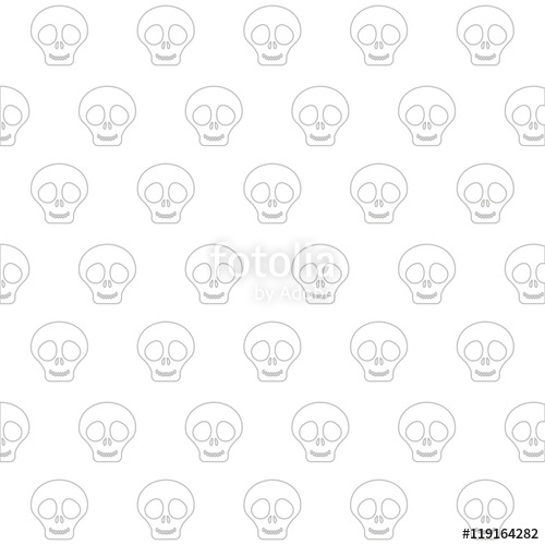 500x500 Flat Design Cute Skull Icon Vector Illustration Stock Image