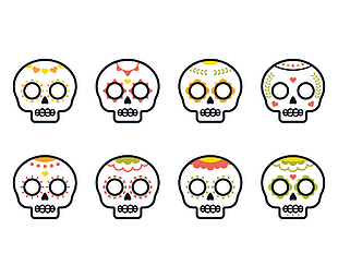 310x255 Colorful Mexican Skull Vector Free Graphics Uihere