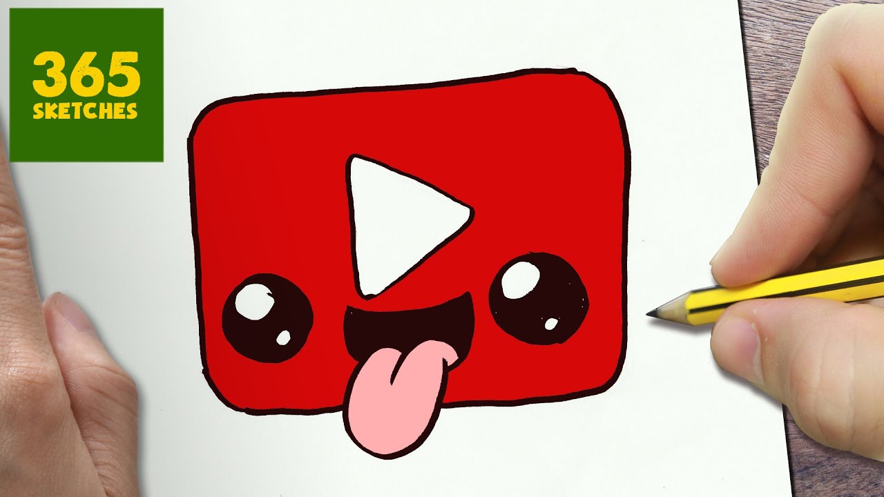 1280x720 How To Draw A Youtube Logo Cute, Easy Step